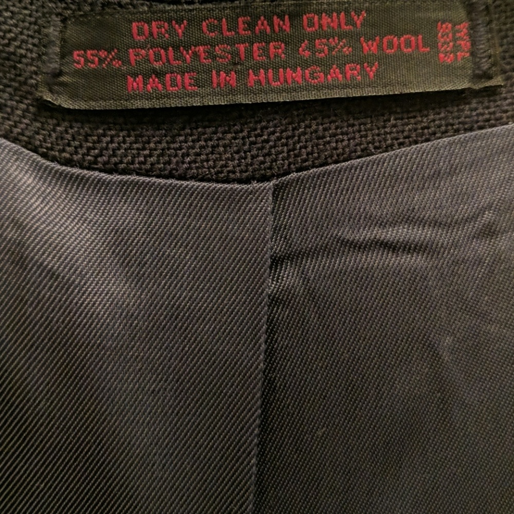 5/$30 Savile Row Black Blazer Sport Coat 43R - Picture 5 of 6